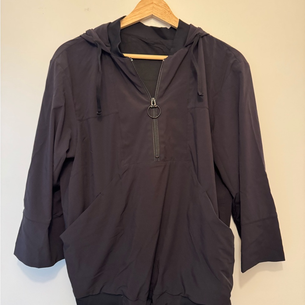 lululemon athletica Black Hoodie 3/4 Sleeve Sweatshirt